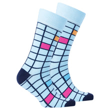 Load image into Gallery viewer, Men&#39;s Baby Blue Square Socks