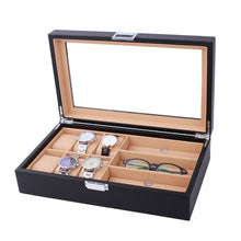 Load image into Gallery viewer, 6/8 Grids PU Leather/Carbon Fiber Watch Box