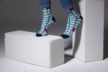 Load image into Gallery viewer, Men&#39;s Baby Blue Square Socks