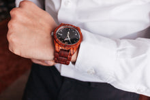 Load image into Gallery viewer, Men&#39;s Personalized Engrave Rose Wood Watches - Custom Engraving