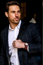 Load image into Gallery viewer, Men&#39;s Custom Engrave Ebony &amp; Rose Wooden Watch - Personalize Your