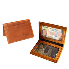 Load image into Gallery viewer, Genuine Leather Baseball Wallet Bifold RFID Blocking by Ballpark Elite