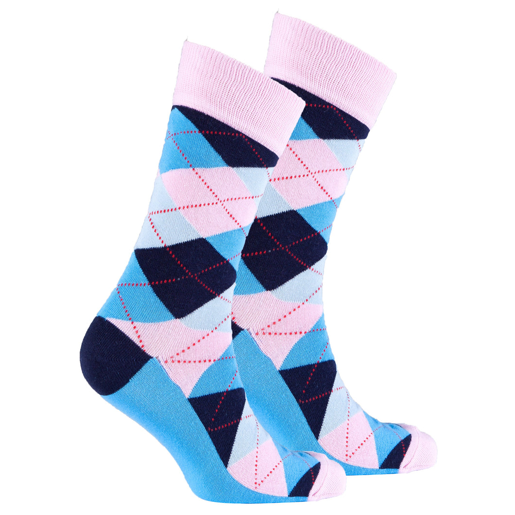 Men's Blush Argyle Socks
