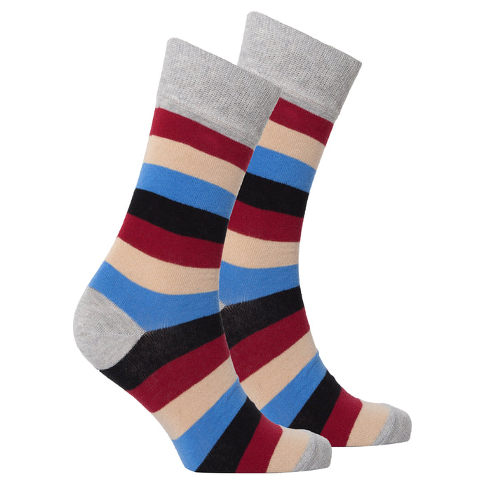 Men's Beige Stone Stripe Socks