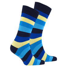 Load image into Gallery viewer, Men&#39;s Bluebird Stripe Socks