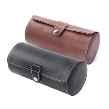 Load image into Gallery viewer, 3 Grids Brown Black Color Cylinder Shape Leather