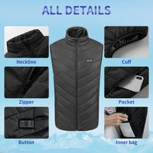 Load image into Gallery viewer, Men&#39;s Lightweight Heated Vest Electric USB Heating Warm Tops