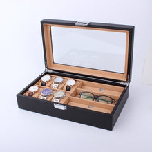 Load image into Gallery viewer, 6/8 Grids PU Leather/Carbon Fiber Watch Box