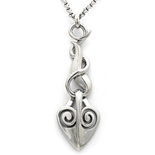 Load image into Gallery viewer, IPyro - flames and dangling heart necklace