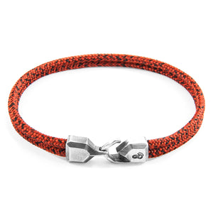 Red Noir Cromer Silver & Rope Bracelet