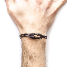 Load image into Gallery viewer, Dark Brown Padstow Silver &amp; Leather Bracelet