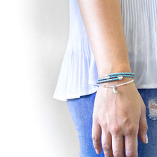 Load image into Gallery viewer, Turquoise Blue Conway Silver &amp; Leather Bracelet