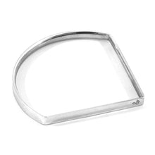 Load image into Gallery viewer, Holden Quarter Circle Geometric Silver Bangle