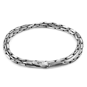 Mizzen Double Sail Silver Chain Bracelet