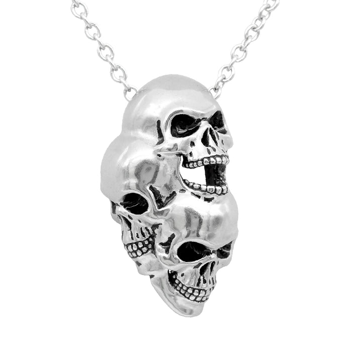 Three-Headed Skull Necklace