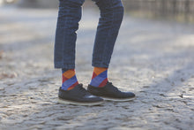 Load image into Gallery viewer, Men&#39;s Tangerine Argyle Socks