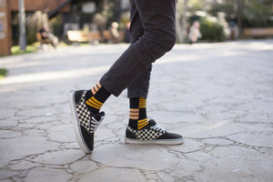Men's Orange Stripe Socks