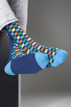 Load image into Gallery viewer, Men&#39;s Azure Square Socks