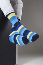 Load image into Gallery viewer, Men&#39;s Bluebird Stripe Socks