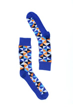 Load image into Gallery viewer, Men&#39;s Blue Triangle Socks
