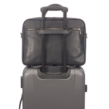 Load image into Gallery viewer, CLUB ROCHELIER TOP HANDLE MESSENGER LEATHER BRIEFCASE