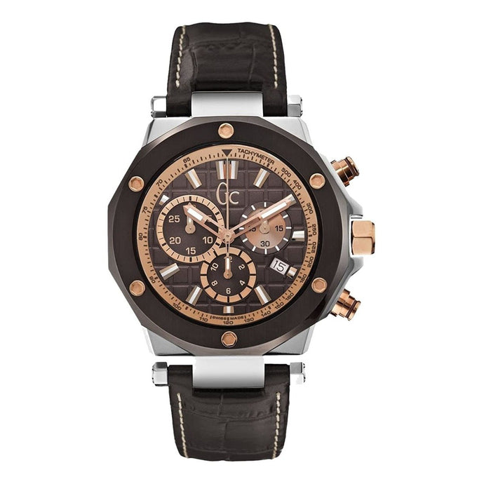 Guess X72018G4S Brown Dial Men's Leather Chronograph Quartz Watch