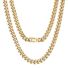 Load image into Gallery viewer, 10mm Gold Hip Hop Cuban Chain Necklace