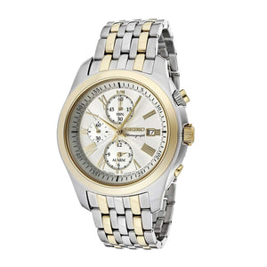 Seiko SNAE32 Classic Two Tone Stainless Steel Silver Dial Men's