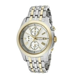 Seiko SNAE32 Classic Two Tone Stainless Steel Silver Dial Men's