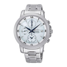 Load image into Gallery viewer, Seiko SNDV71 Premier Silver Stainless Steel White Dial Blue Hands