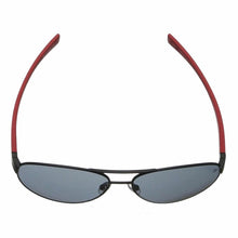 Load image into Gallery viewer, TAG Heuer 0256-110 LRS Matte Black Red Aviator Outdoor Grey Lens Men&#39;s