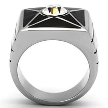 Load image into Gallery viewer, Men Stainless Steel Synthetic Crystal Rings TK1049