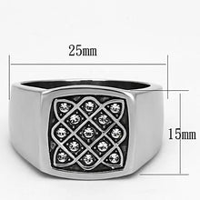 Load image into Gallery viewer, Men Stainless Steel Synthetic Crystal Rings TK1060