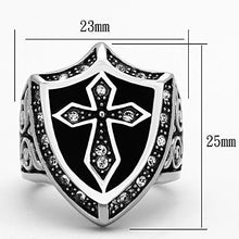 Load image into Gallery viewer, Men Stainless Steel Synthetic Crystal Rings TK1349