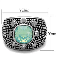 Load image into Gallery viewer, Men Stainless Steel Synthetic Crystal Rings TK2223
