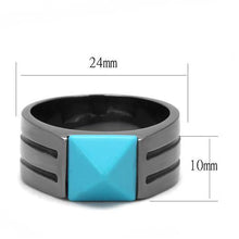 Load image into Gallery viewer, Men Stainless Steel Synthetic Turquoise Rings