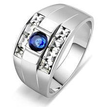 Load image into Gallery viewer, Men Stainless Steel Synthetic Glass Rings TK3463