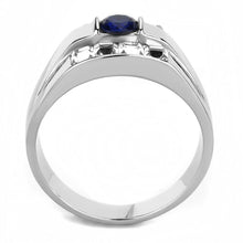 Load image into Gallery viewer, Men Stainless Steel Synthetic Glass Rings TK3463