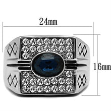 Load image into Gallery viewer, Men Stainless Steel Synthetic Crystal Rings TK369