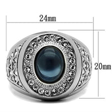 Load image into Gallery viewer, Men Stainless Steel Synthetic Glass Rings TK371