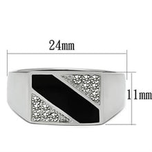 Load image into Gallery viewer, Men Stainless Steel Synthetic Crystal Rings TK387