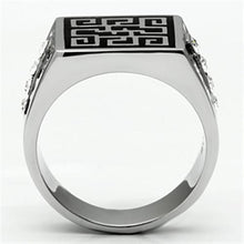 Load image into Gallery viewer, Men Stainless Steel Synthetic Crystal Rings TK703