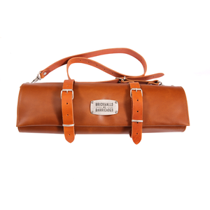 "The Classic Knife Roll" 12-Sloth Leather Knife bag - Whiskey