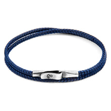 Load image into Gallery viewer, Navy Blue Liverpool Silver and Rope Bracelet