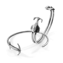 Load image into Gallery viewer, Delta Anchor Silver Bangle