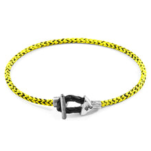 Load image into Gallery viewer, Yellow Noir Cullen Silver and Rope Bracelet