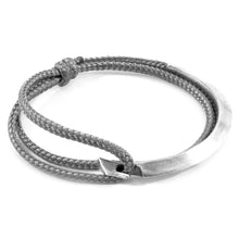 Load image into Gallery viewer, Classic Grey Hove Silver and Rope Bracelet