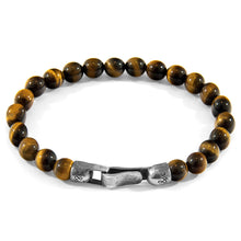 Load image into Gallery viewer, Brown Tigers Eye Nachi Silver and Stone Beaded Bracelet