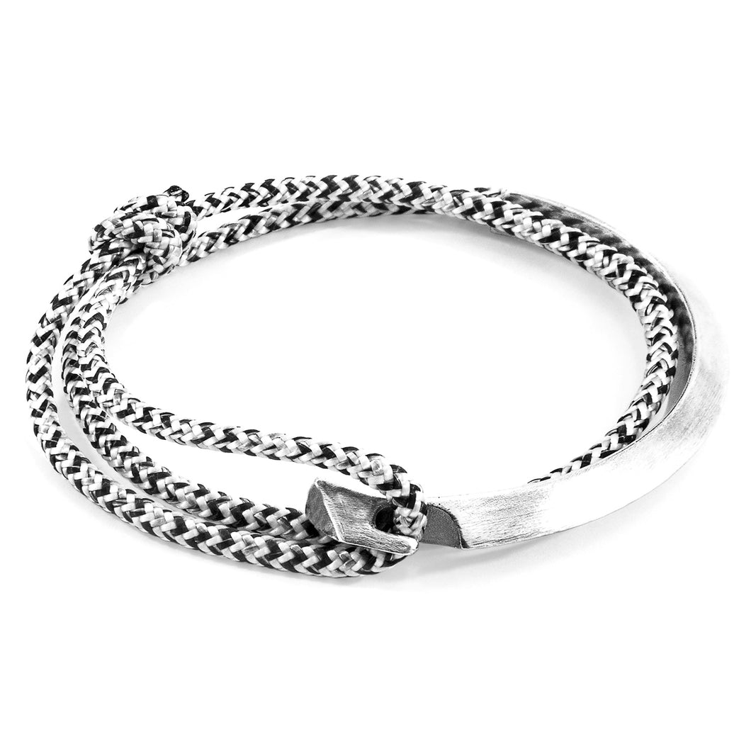 White Noir Hove Silver and Rope Bracelet