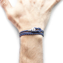 Load image into Gallery viewer, Royal Blue Dundee Silver &amp; Leather Bracelet